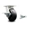 Service Caster 5 Inch Kingpinless Rubber on Steel Wheel Caster with Brake and Swivel Lock SCC SCC-KP30S520-RSR-SLB-BSL - alternate 1